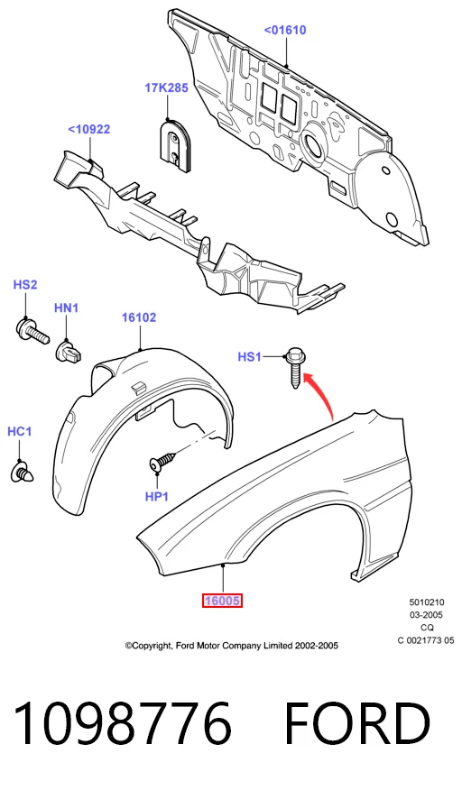 Купити Крила Ford Ka  RBT