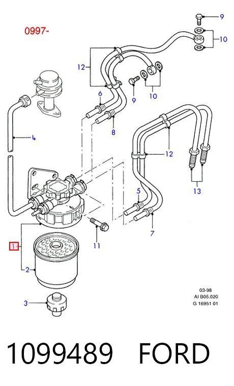 1099489 Ford Фільтр палива