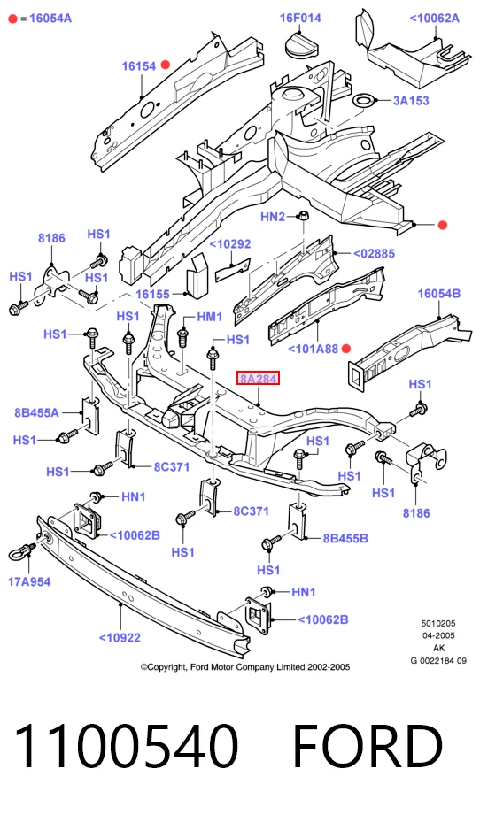 Кронштейн кріплення радіатора Ford Focus I