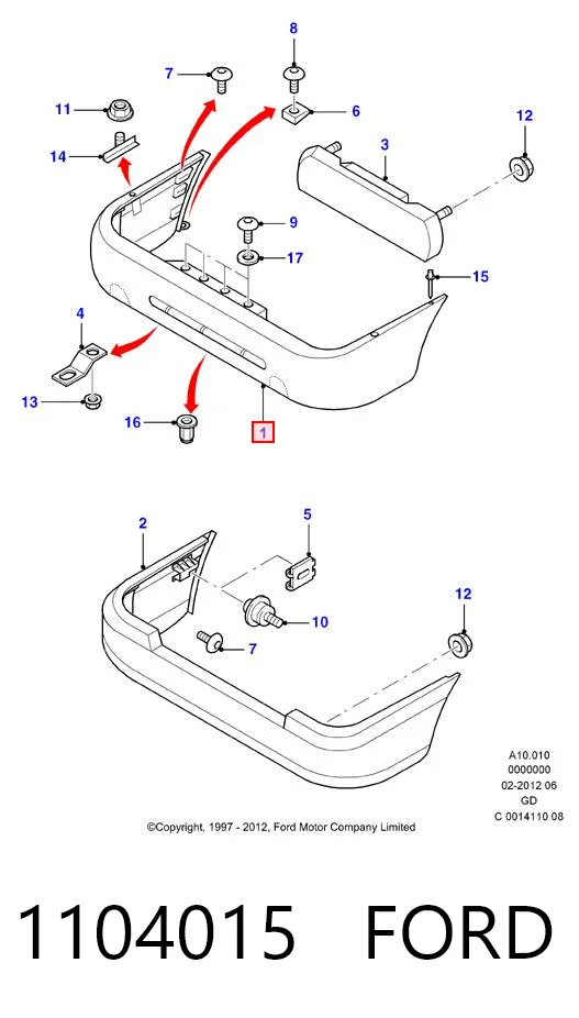 Кожух бампера заднього Starline 2553950 ціна, від 123.86 USD