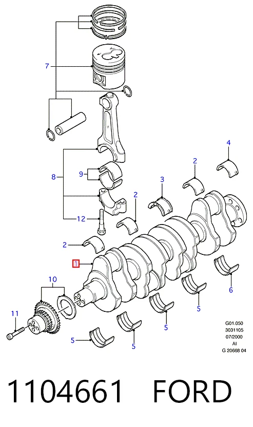 Колінчастий вал Ford Transit V
