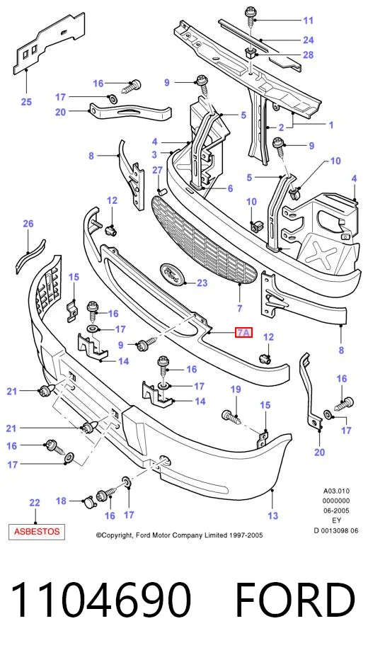 Купити Решітка радіатора Ford Transit IV E
