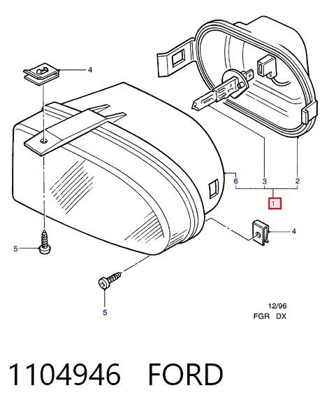 Купити Фара протитуманна, ліва Ford Fiesta Mk4 JAS, JBS