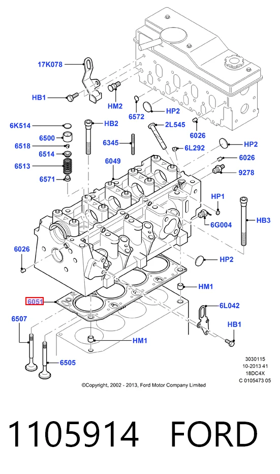 Купити Прокладка ГБЦ Ford Fiesta Mk4 JAS, JBS