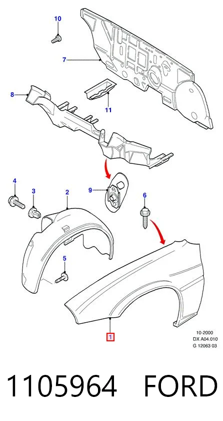 Крила на Ford Fiesta COURIER J5S, J3S