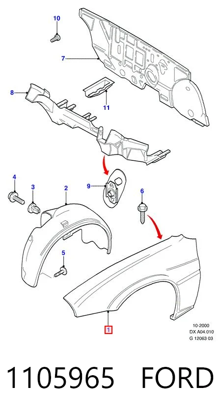 Ліве переднє крило Signeda FD10117AL ціна, від 31.96 USD