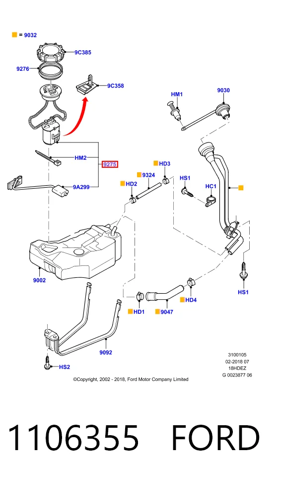 1106355 Ford Електробензонасос