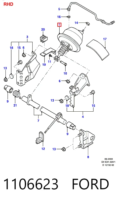 1106623 Ford Підсилювач гальм вакуумний