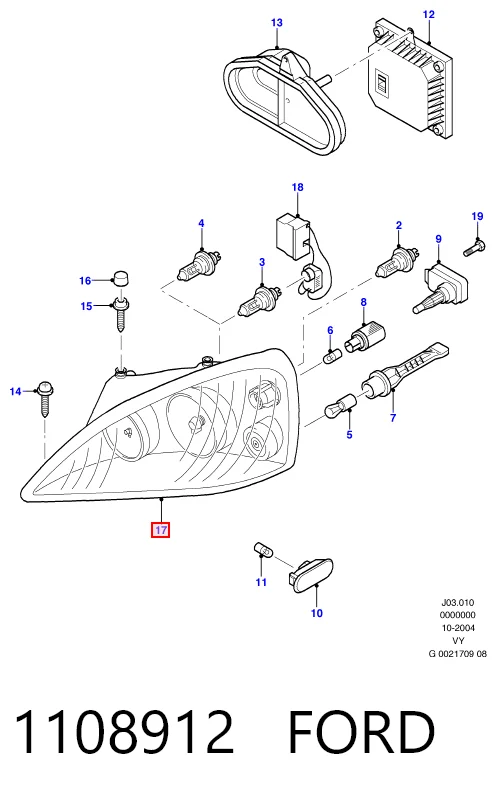 Фара правая Ford Galaxy I VX мінівен (WGR) (1994 - 2000) ціна, від 42.47 USD