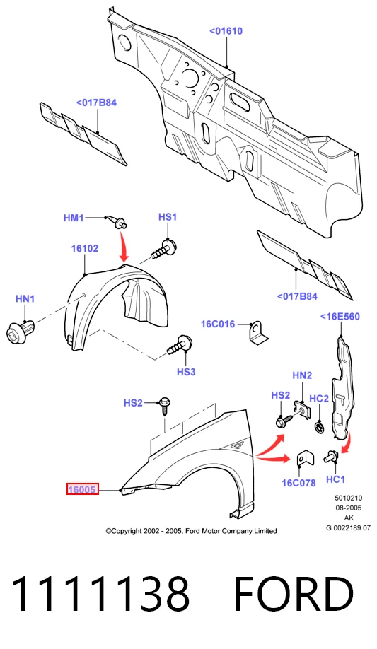 Купити Крила Ford Focus I DAW, DBW
