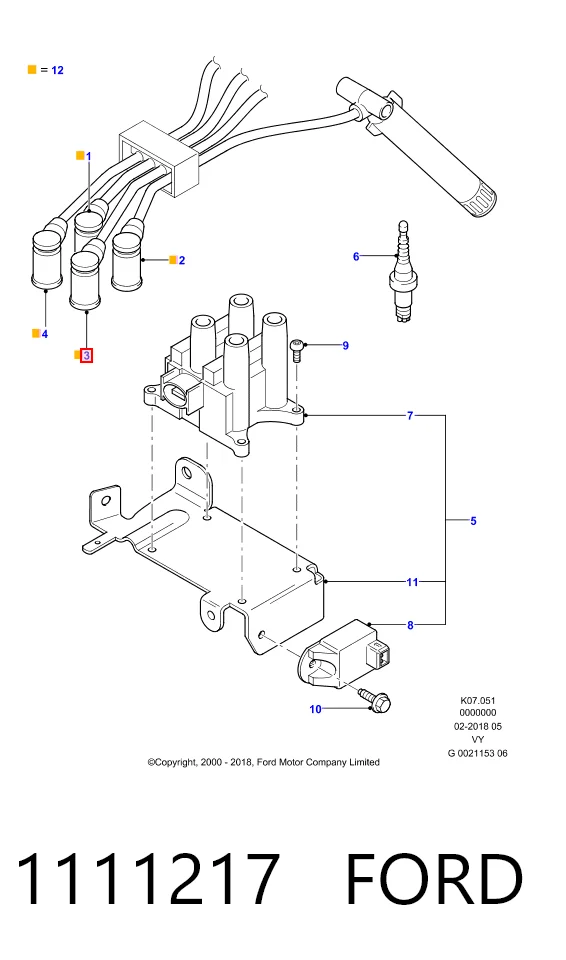 Купити Високовольтні дроти Ford Scorpio II GFR, GGR