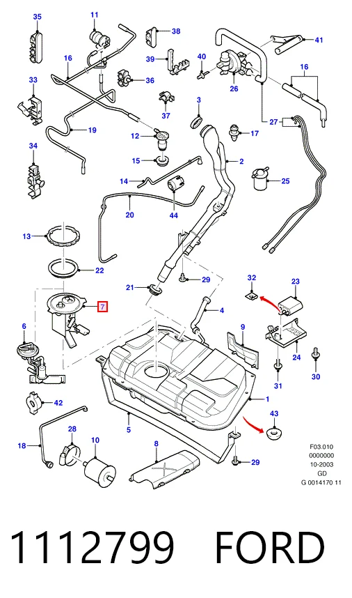  Бензонасос Ford Mondeo 1