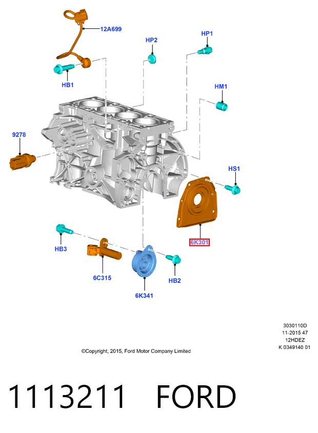 Сальник колінвала двигуна, задній Ford C-Max мінівен (CB3) (2007 - 2010) ціна, від 24.29 USD