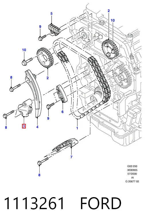 ACR372 Acar Натягувач ланцюга ГРМ