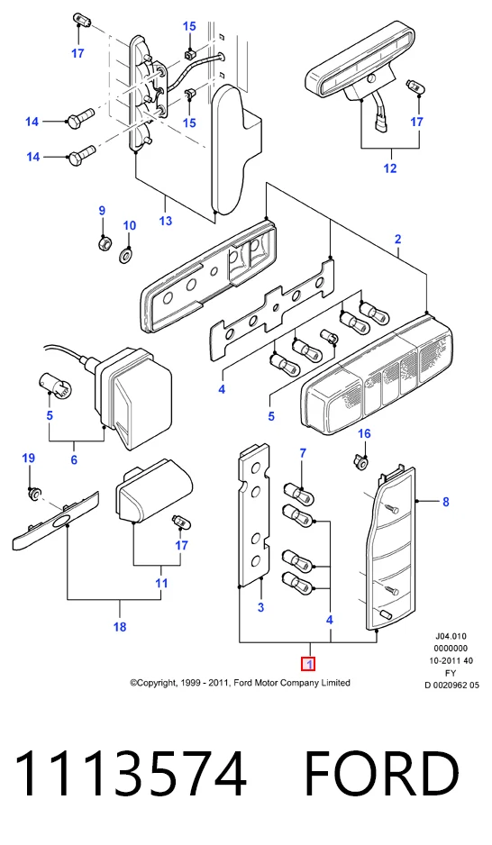 Купити Задня права фара Ford Transit V V184/5