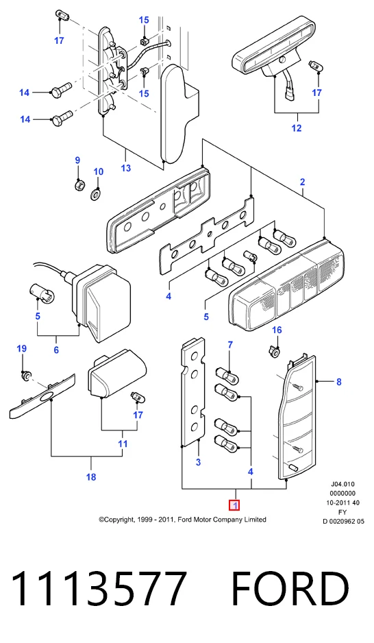  Лівий стоп Ford Transit 5