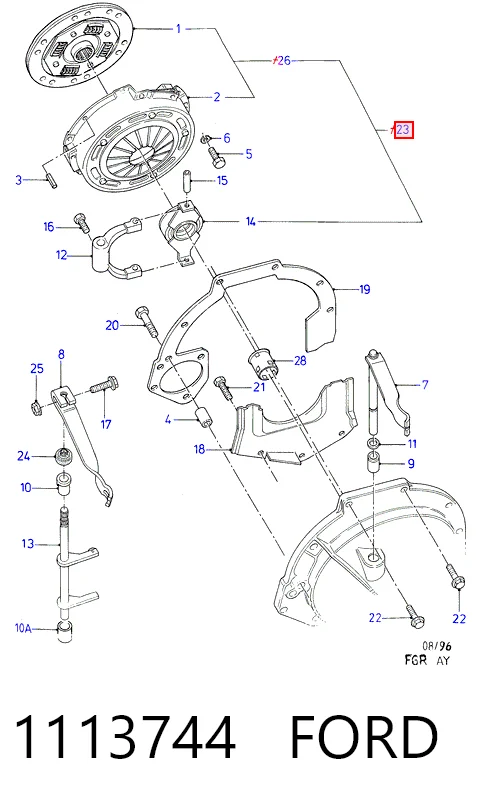 Зчеплення в зборі на Ford Escort VII GAL, AAL, ABL