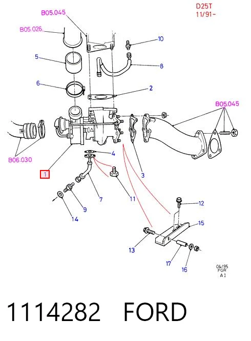 1114282 Ford Турбонаддув