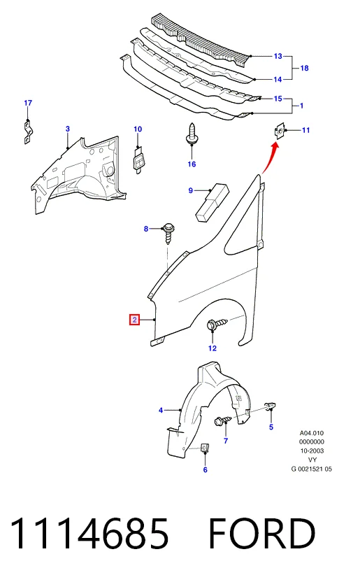 Крила на Ford Galaxy I VY WGR