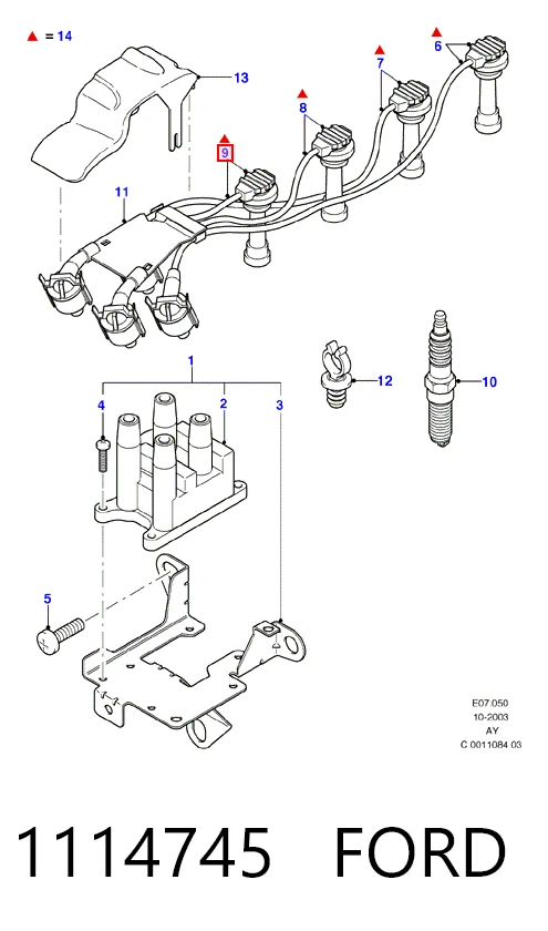  Високовольтні дроти Ford Maverick 2