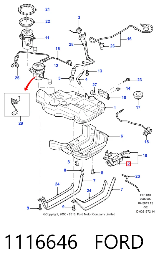  Насос паливний електричний Ford Mondeo 3