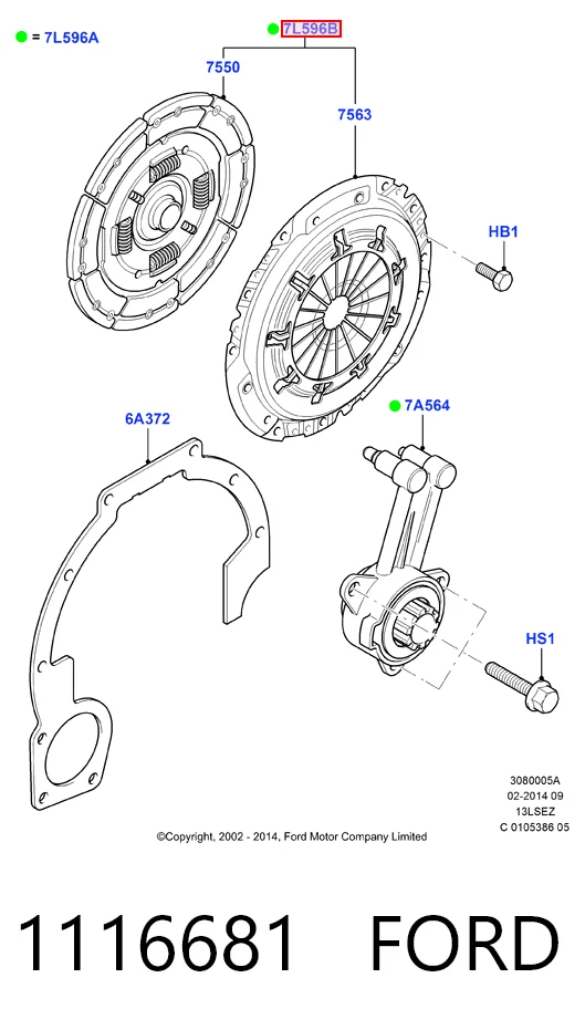 1116681 Ford Зчеплення в зборі
