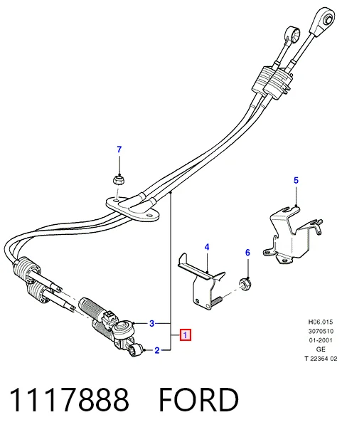 Купити Трос перемикання передач Ford Mondeo III BWY