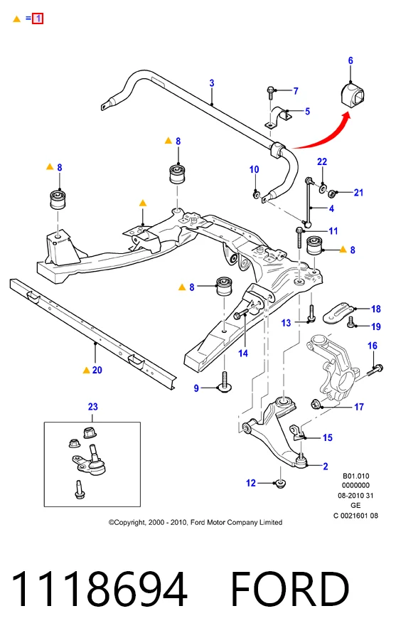  Підрамник передній Ford Mondeo 3