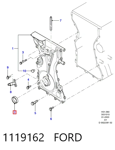 Купити Сальник коленвалу Mazda MPV II LW
