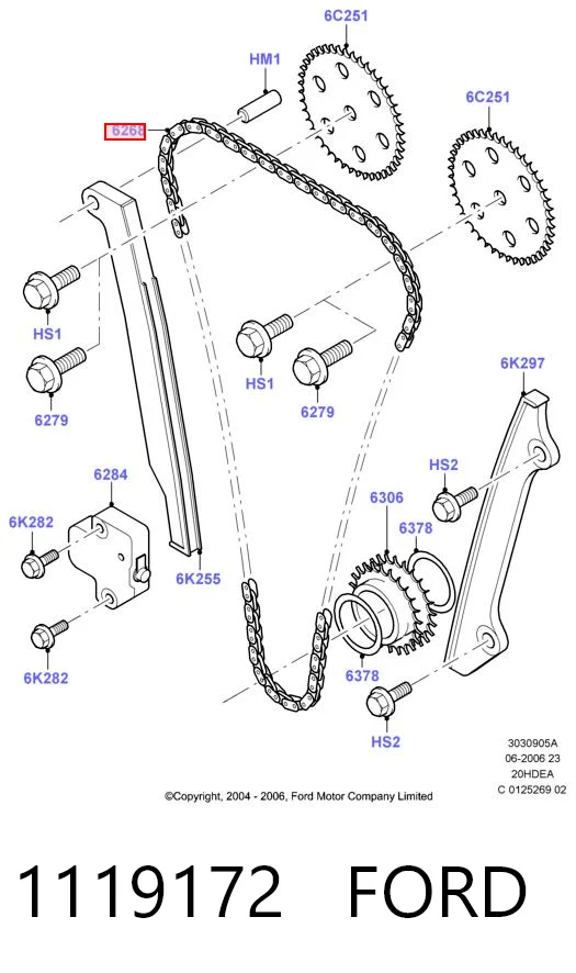 30109323 AND Ланцюг приводу распредвала