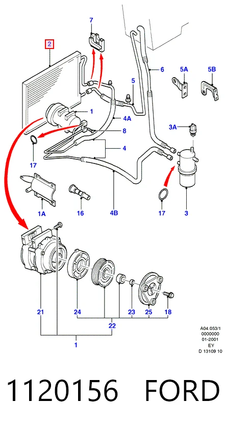 Купити Радіатор кондиціонера Ford Transit IV E