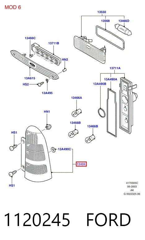  Задня права фара Ford Focus 1