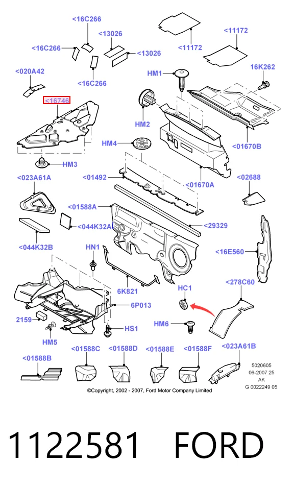 Шумка капота Ford Focus I