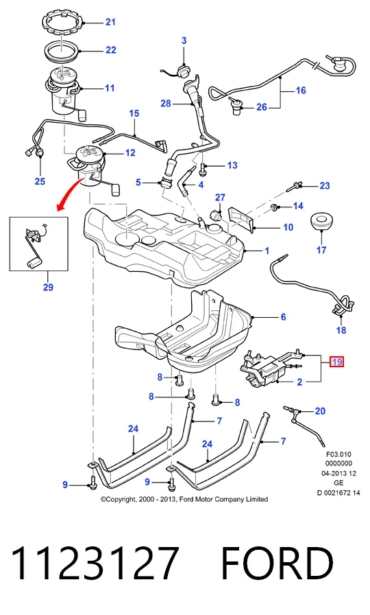  Насос паливний електричний Ford Mondeo 3