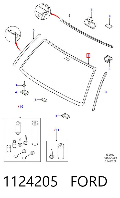 Автомобільне скло на Ford Mondeo II BFP