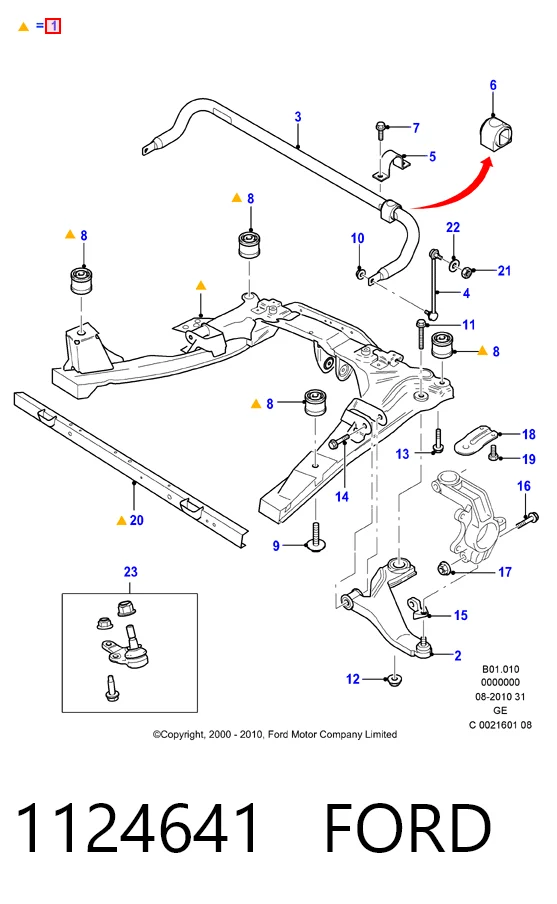 Передня балка на Ford Mondeo III BWY