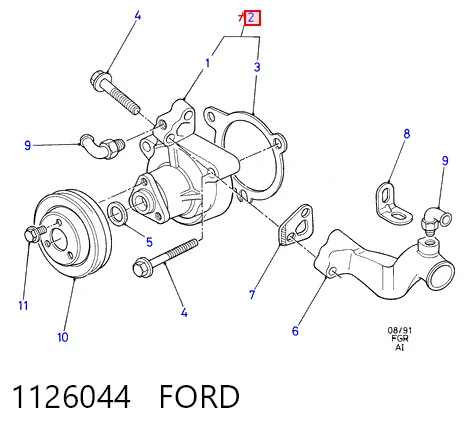 Насос охолодження на Ford Escort III GAA, AWA, ABFT, AVA