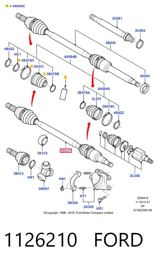 1126210 Ford Привід лівий