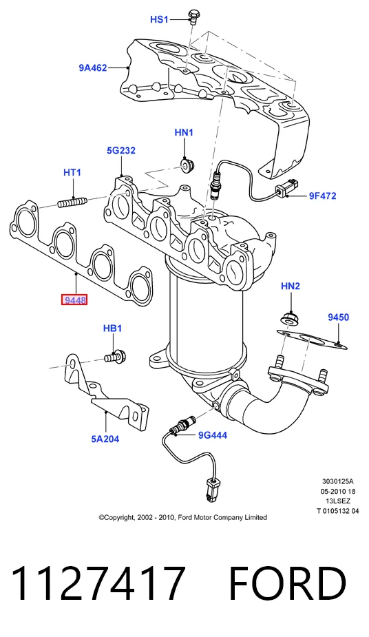 Купити Прокладка колектора Ford Fusion  JU