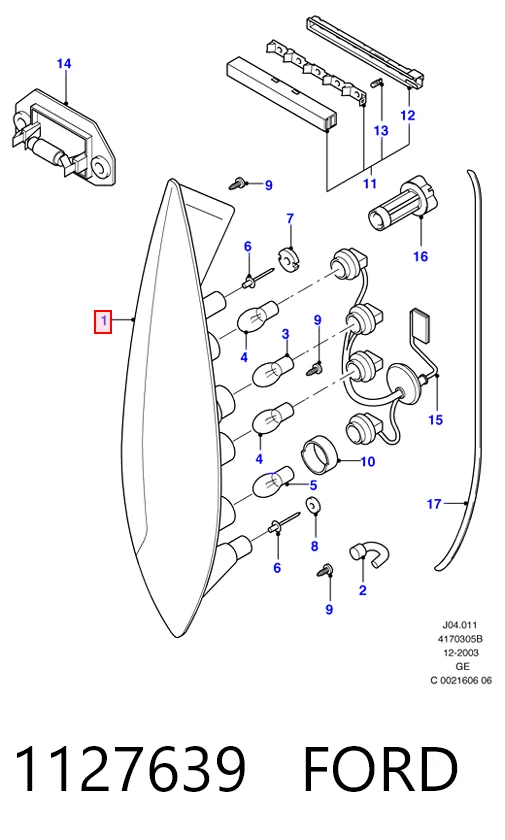 Купити Лівий стоп Ford Mondeo III BWY