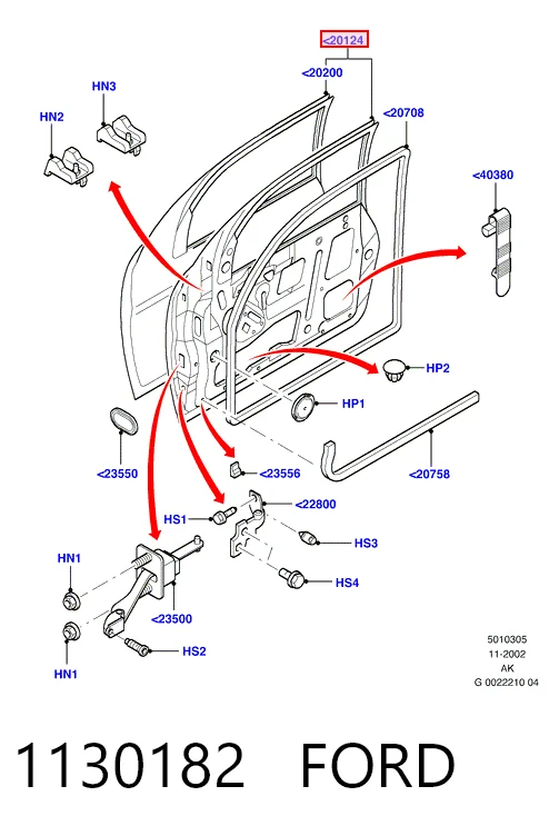 Пасажирські передні двері на Ford Focus I DAW, DBW