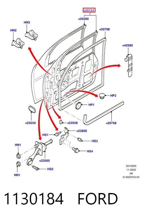Дверь передня ліва на Ford Focus I DAW, DBW