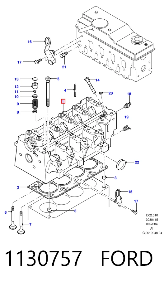 Головка циліндрів на Ford Mondeo IV CA2