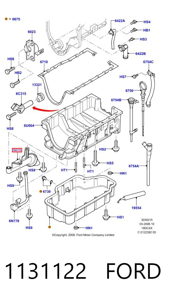 Купити Маслоприймач Ford Focus I DFW