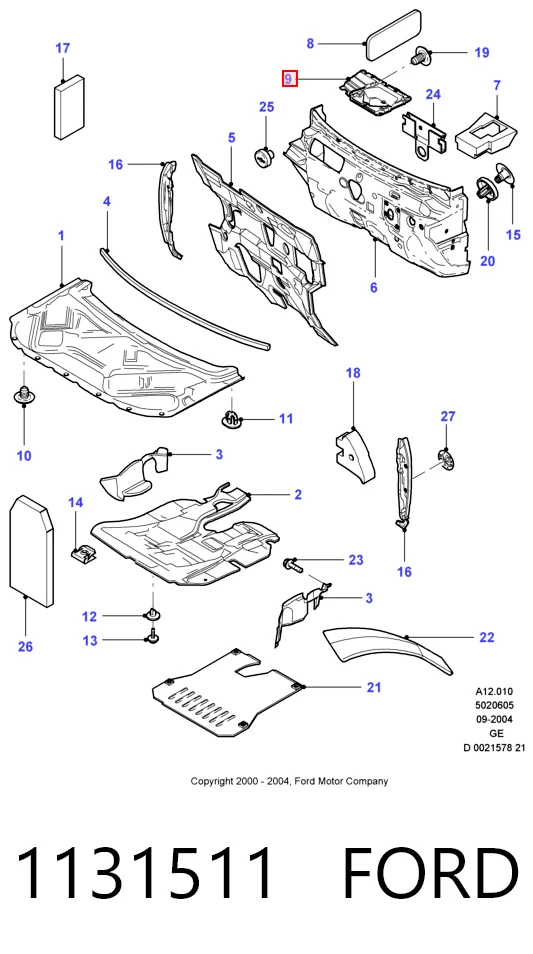  Підкрилок передній лівий Ford Ka 