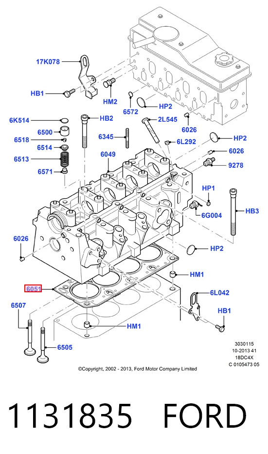 Прокладка ГБЦ Ford C-Max мінівен (CB3) (2007 - 2010) ціна, від 28.08 USD