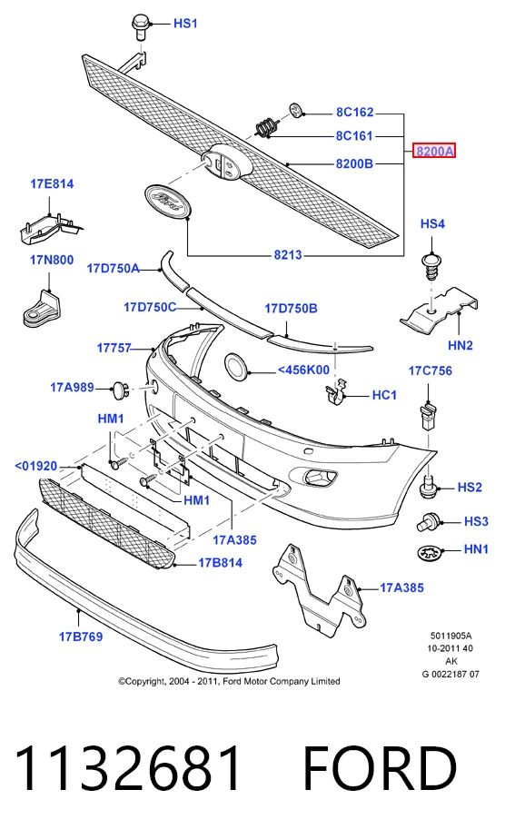 Решітка Ford Focus I