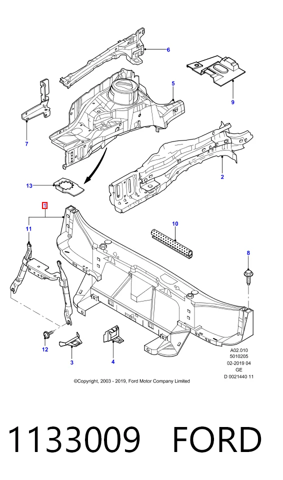 Кронштейн кріплення радіатора Ford Mondeo III