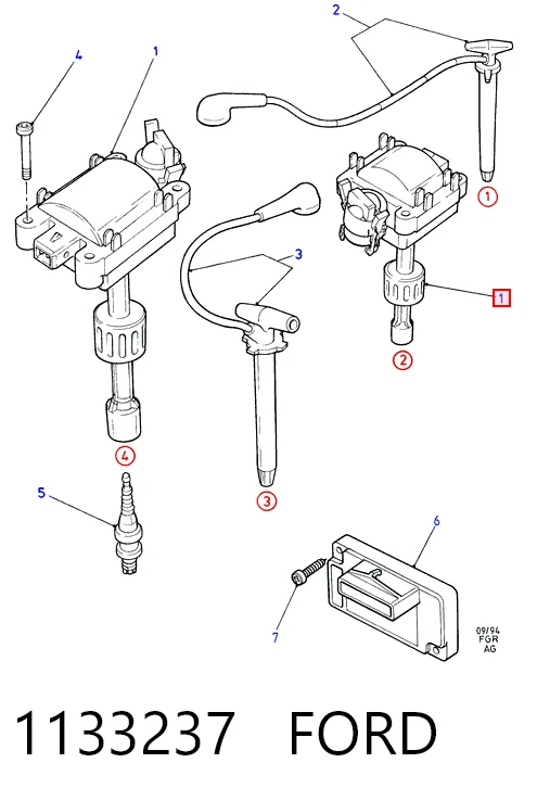 1133237 Ford Котушка запалювання