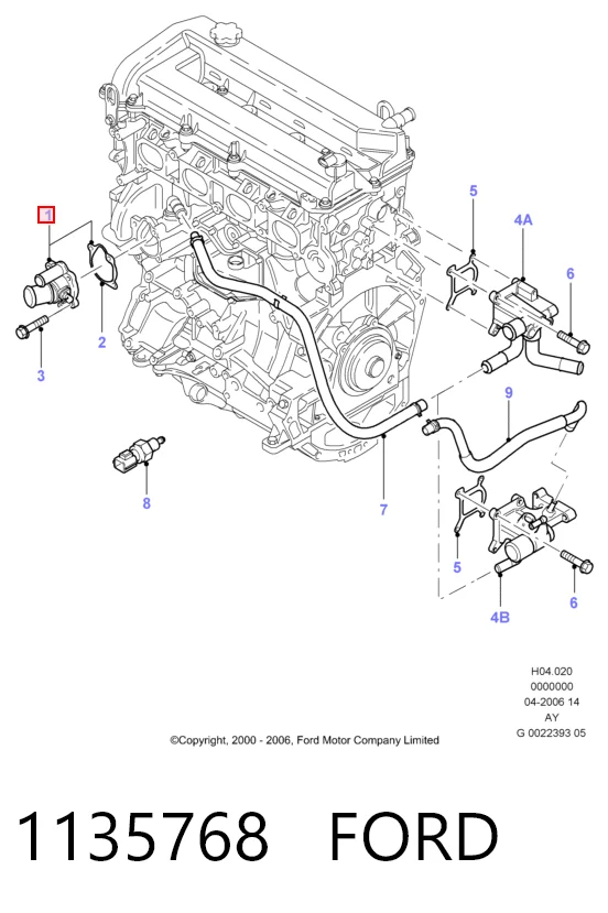 1135768 Ford Авто термостат